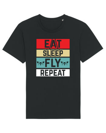 pt pasionații de drone - Eat sleep fly repeat Black