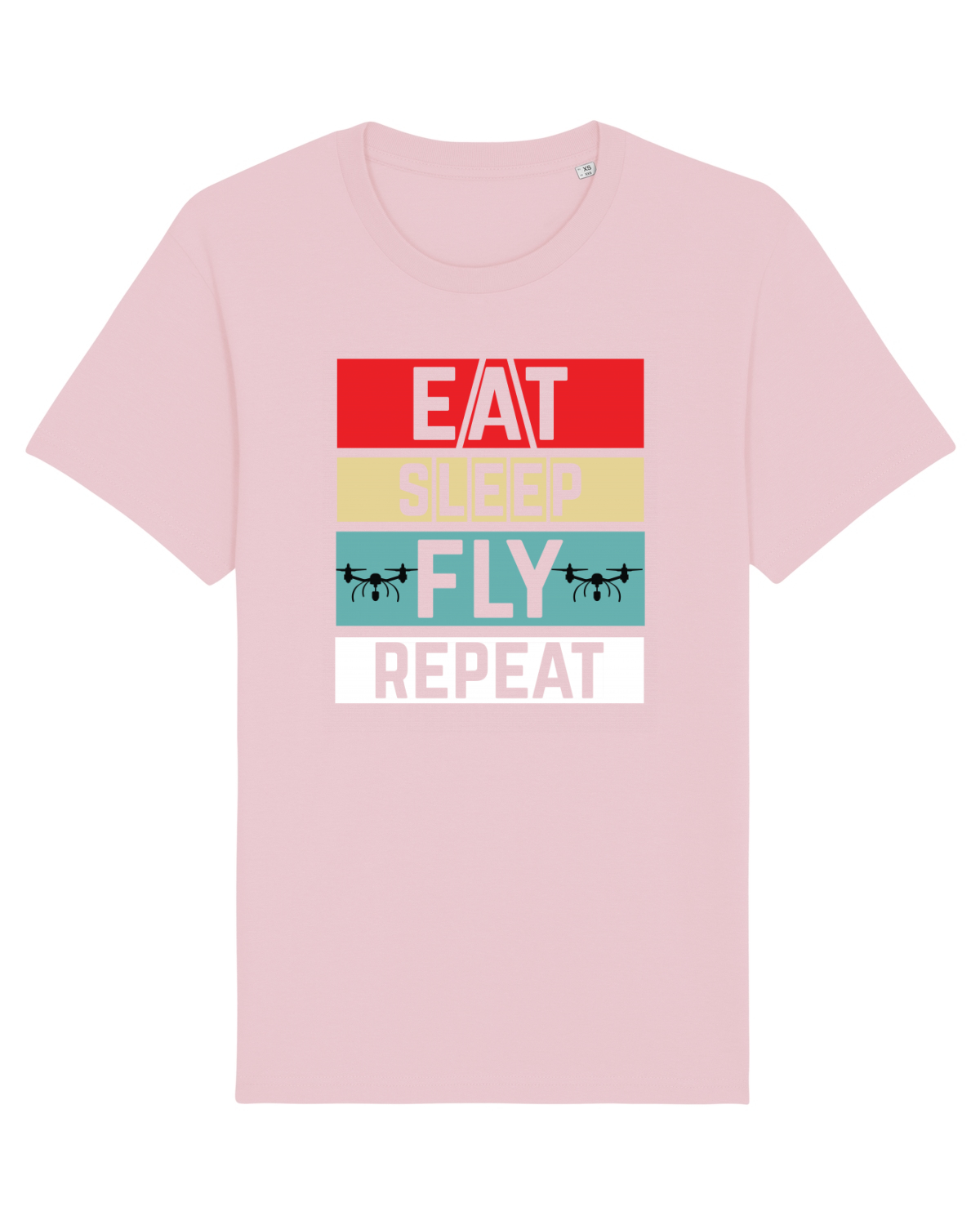 Tricou mânecă scurtă Unisex Rocker Cotton Pink