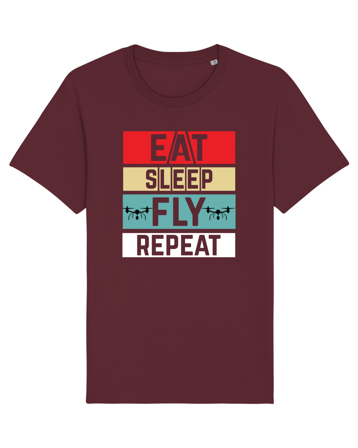 Tricou mânecă scurtă Unisex Rocker Burgundy