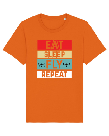 pt pasionații de drone - Eat sleep fly repeat Bright Orange