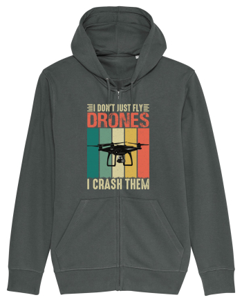 pt pasionații de drone - I do not just fly drones I crash them Anthracite