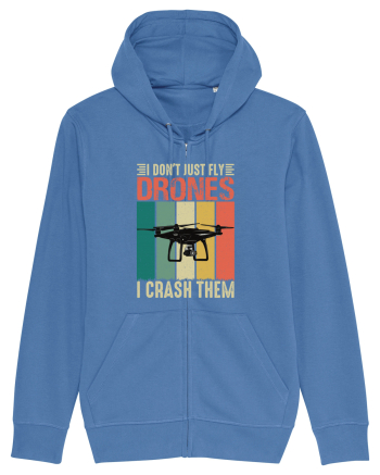 pt pasionații de drone - I do not just fly drones I crash them Bright Blue