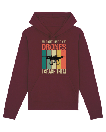 pt pasionații de drone - I do not just fly drones I crash them Burgundy