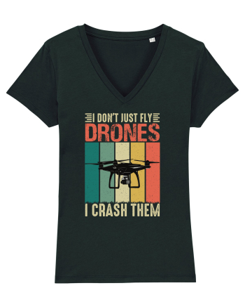 pt pasionații de drone - I do not just fly drones I crash them Black