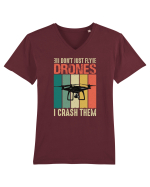 pt pasionații de drone - I do not just fly drones I crash them Tricou mânecă scurtă guler V Bărbat Presenter