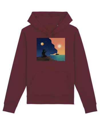 Sunset by the beach Burgundy