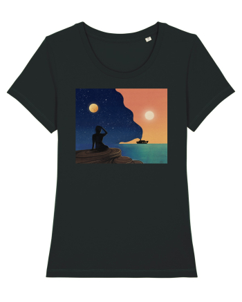 Sunset by the beach Black