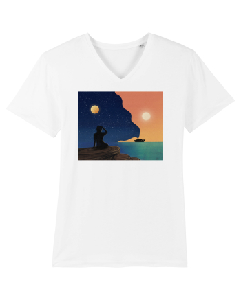 Sunset by the beach White