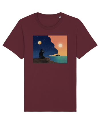 Sunset by the beach Burgundy