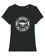 pt pasionații de drone - I drone on and on Tricou mânecă scurtă guler larg fitted Damă Expresser
