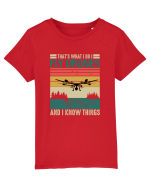 pt pasionații de drone - I fly drones and I know things Tricou mânecă scurtă  Copii Mini Creator