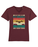 pt pasionații de drone - I fly drones and I know things Tricou mânecă scurtă guler V Bărbat Presenter