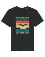 pt pasionații de drone - I fly drones and I know things Tricou mânecă scurtă Unisex Rocker