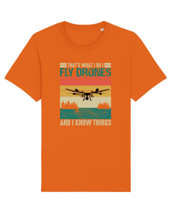 pt pasionații de drone - I fly drones and I know things Bright Orange