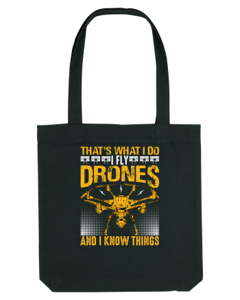 pt pasionații de drone - I fly drones and I know things v2 Black