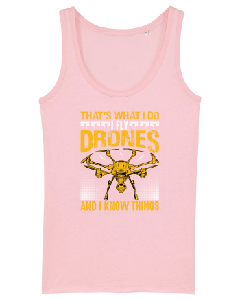 pt pasionații de drone - I fly drones and I know things v2 Cotton Pink