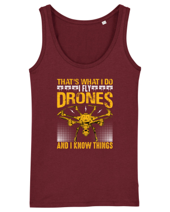 pt pasionații de drone - I fly drones and I know things v2 Burgundy