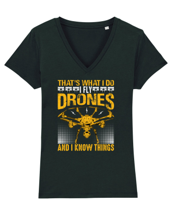 pt pasionații de drone - I fly drones and I know things v2 Black