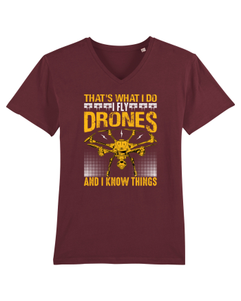 pt pasionații de drone - I fly drones and I know things v2 Burgundy