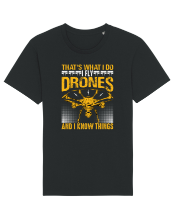 pt pasionații de drone - I fly drones and I know things v2 Black