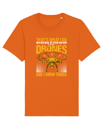 pt pasionații de drone - I fly drones and I know things v2 Bright Orange