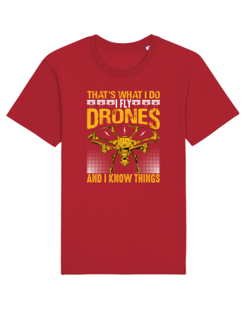 pt pasionații de drone - I fly drones and I know things v2 Red