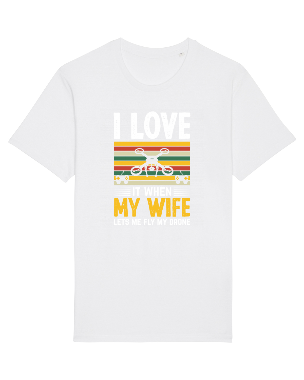 Tricou mânecă scurtă Unisex Rocker White