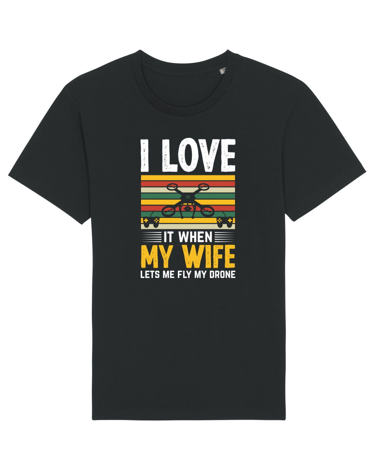 Tricou mânecă scurtă Unisex Rocker Black