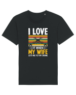 pt pasionații de drone - I love it when my wife lets me fly my drone Tricou mânecă scurtă Unisex Rocker