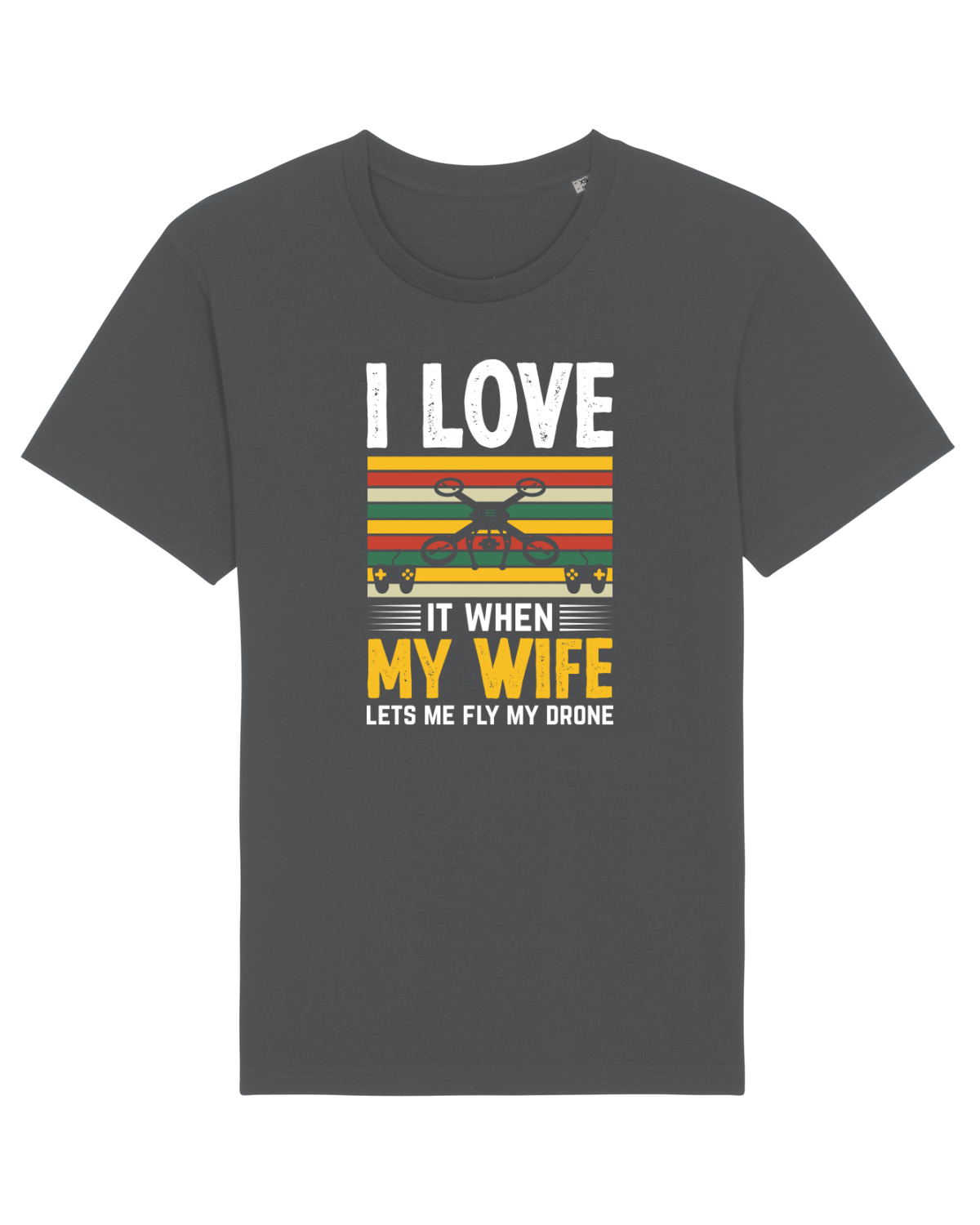 Tricou mânecă scurtă Unisex Rocker Anthracite