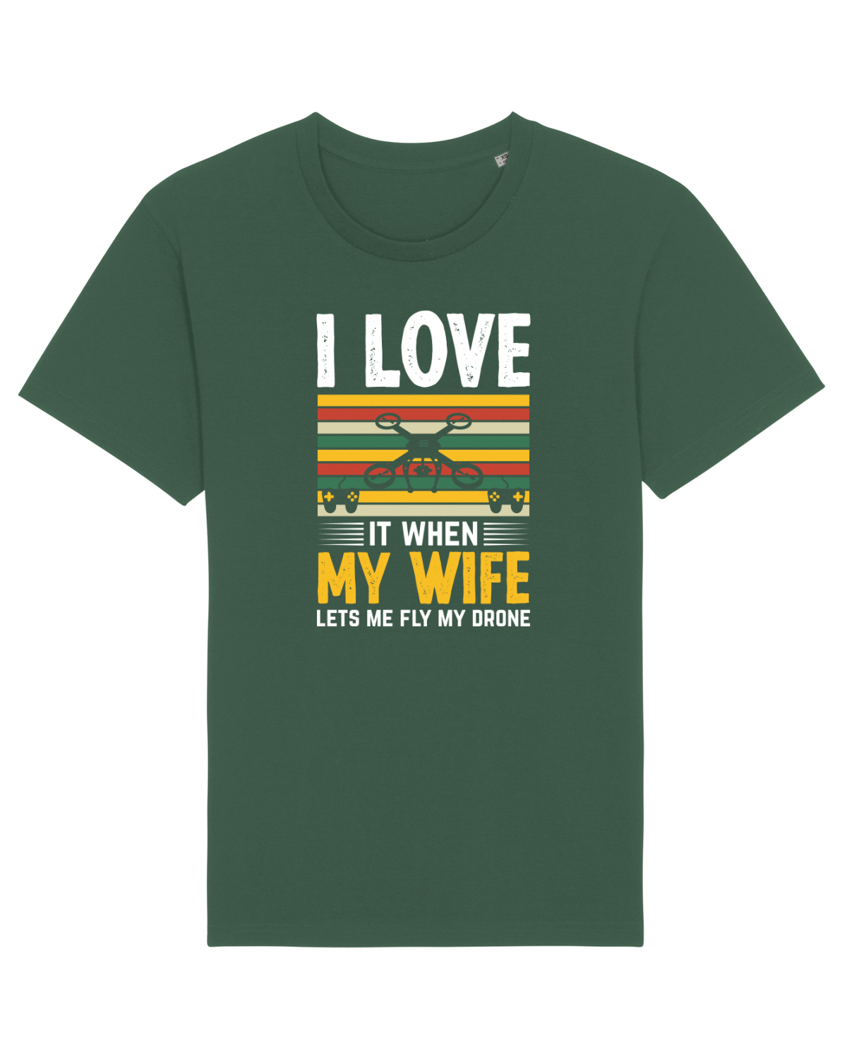 Tricou mânecă scurtă Unisex Rocker Bottle Green