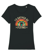 pt pasionații de drone - I would rather be flying Tricou mânecă scurtă guler larg fitted Damă Expresser