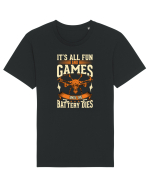 pt pasionații de drone - Its all fun and games until the battery dies Tricou mânecă scurtă Unisex Rocker