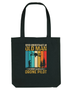 pt pasionații de drone - Never underestimate an old man drone pilot Sacoșă textilă
