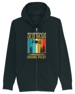 pt pasionații de drone - Never underestimate an old man drone pilot Hanorac cu fermoar Unisex Connector