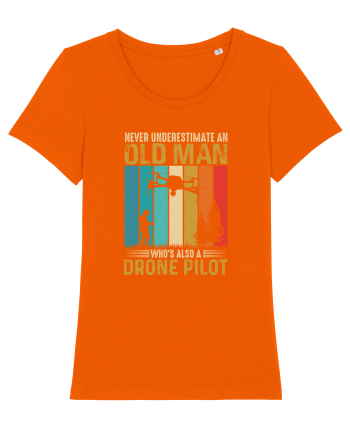 pt pasionații de drone - Never underestimate an old man drone pilot Bright Orange