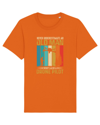 pt pasionații de drone - Never underestimate an old man drone pilot Bright Orange