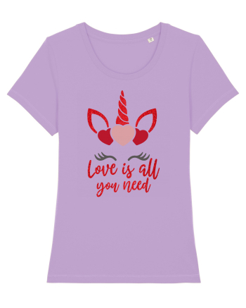 Love Is All You Need Unicorn Valentine Lavender Dawn