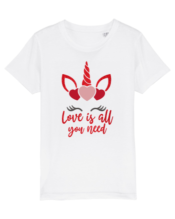 Love Is All You Need Unicorn Valentine White