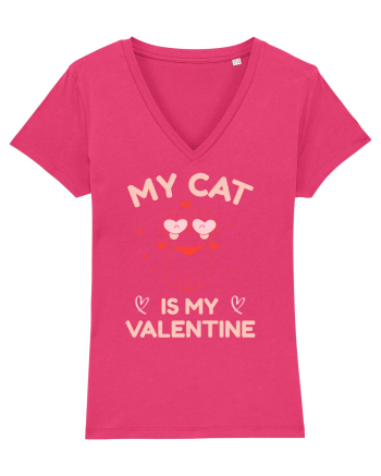 My Cat Is My Valentine Raspberry
