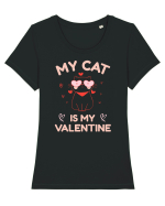 My Cat Is My Valentine Tricou mânecă scurtă guler larg fitted Damă Expresser