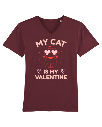 My Cat Is My Valentine Burgundy