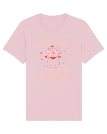 My Cat Is My Valentine Cotton Pink