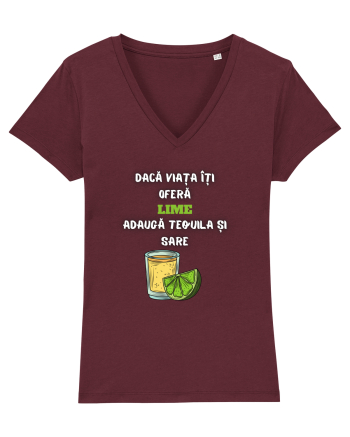 DACĂ VIAȚA ÎȚI OFERĂ LIME Burgundy