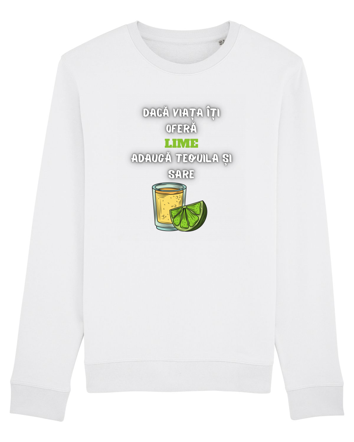 Bluză mânecă lungă Unisex Rise White
