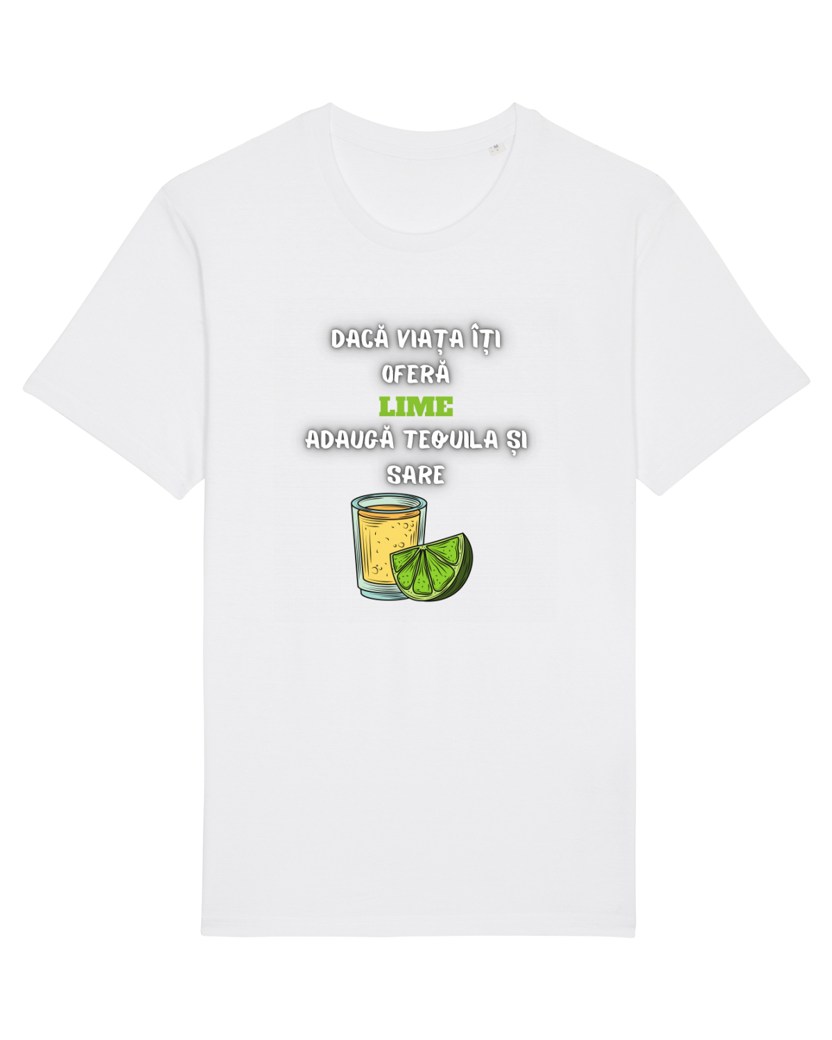 Tricou mânecă scurtă Unisex Rocker White