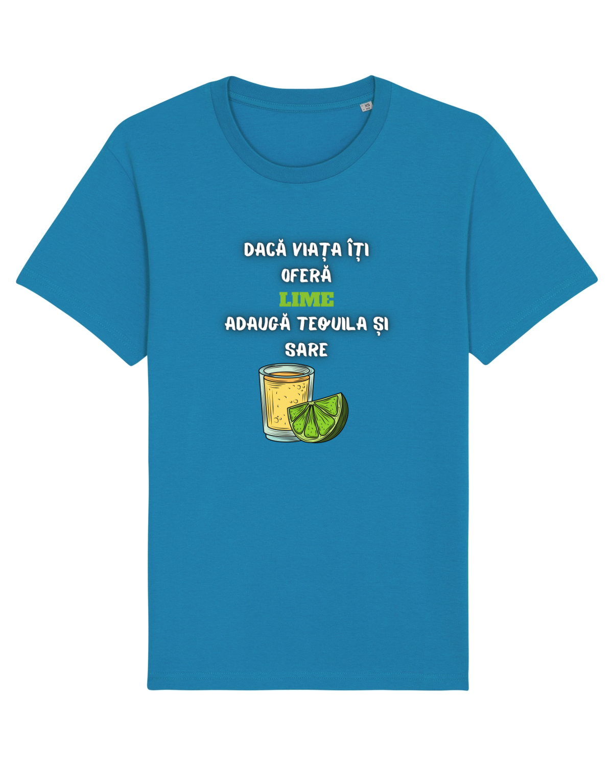 Tricou mânecă scurtă Unisex Rocker Azur