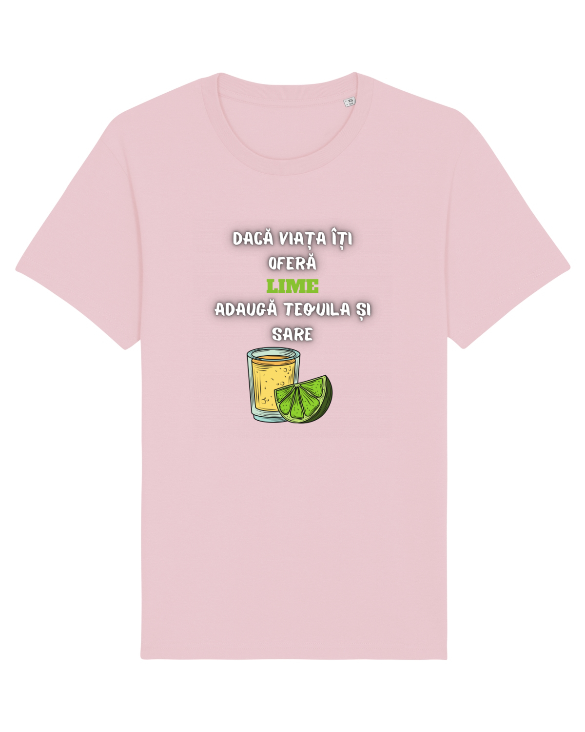 Tricou mânecă scurtă Unisex Rocker Cotton Pink