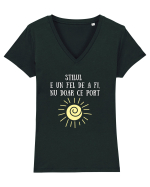 STILUL E UN FEL DE A FI, NU DOAR CE PORT Tricou mânecă scurtă guler V Damă Evoker