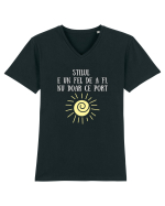 STILUL E UN FEL DE A FI, NU DOAR CE PORT Tricou mânecă scurtă guler V Bărbat Presenter